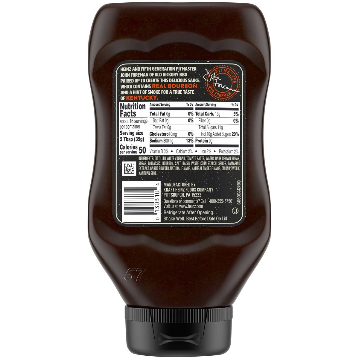 slide 7 of 8, Heinz Kentucky Bourbon Style Rich & Savory BBQ Sauce Bottle, 19.5 oz