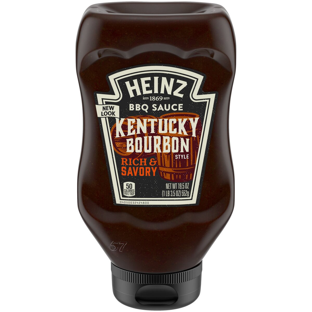 slide 1 of 8, Heinz Kentucky Bourbon Style Rich & Savory BBQ Sauce Bottle, 19.5 oz