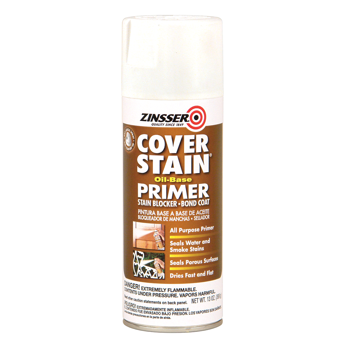 slide 1 of 5, Zinsser Rust Olm Cover Stain Primer, 13 oz