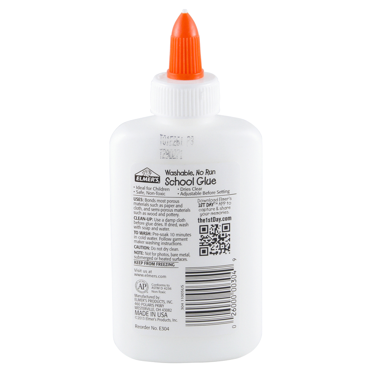 slide 21 of 211, Elmer's 4oz Washable School Glue - White, 4 oz