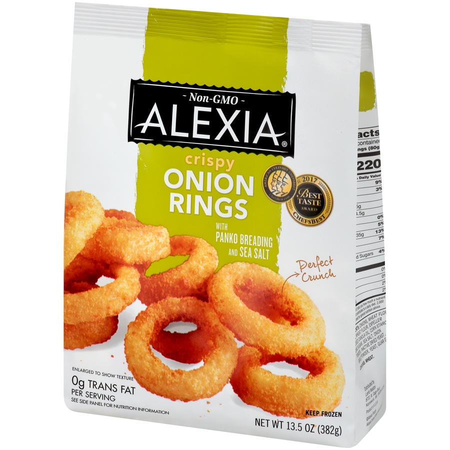 slide 3 of 8, Alexia Crispy Onion Rings With Panko Breading And Sea Salt, 13.5 oz