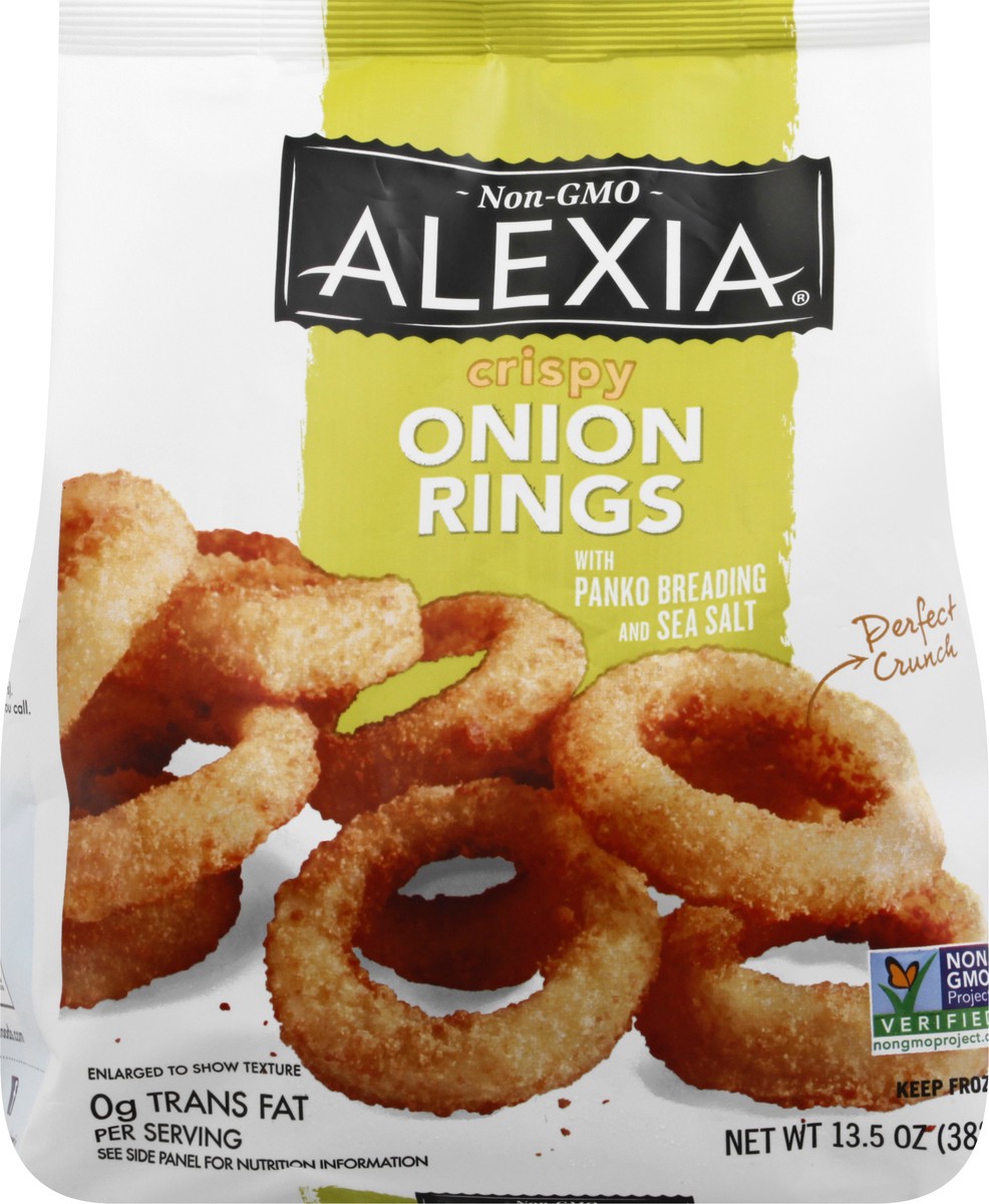 slide 1 of 12, Alexia® frozen crispy onion rings with panko breading and sea salt, 14 oz