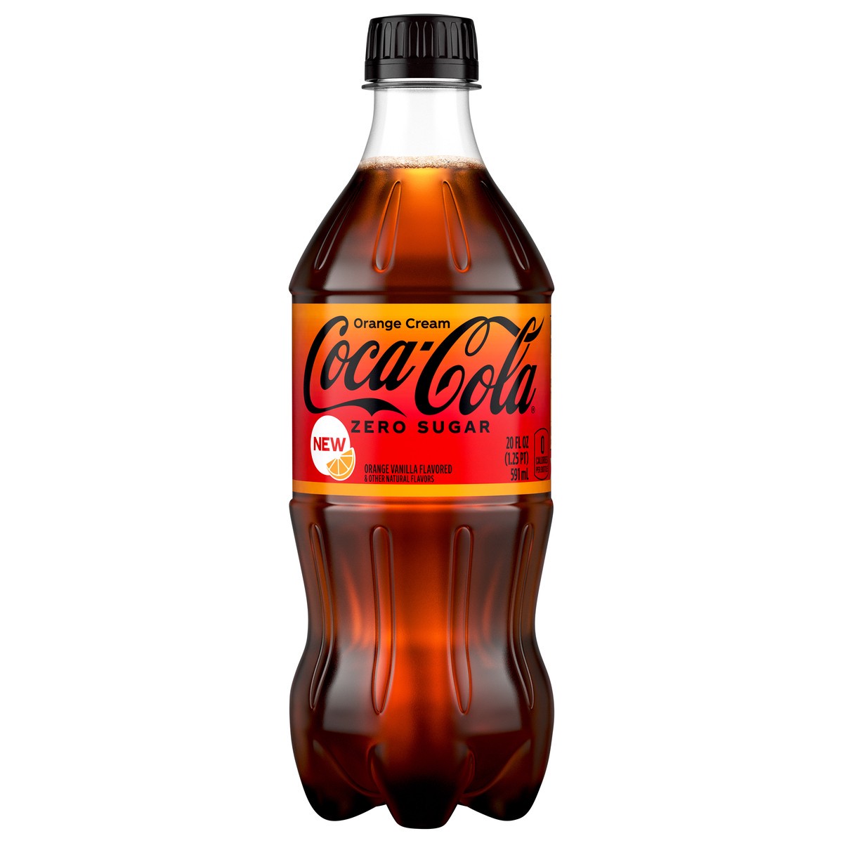 slide 1 of 5, Coca-Cola Zero Sugar Orange Cream Bottle, 20 fl oz, 20 fl oz