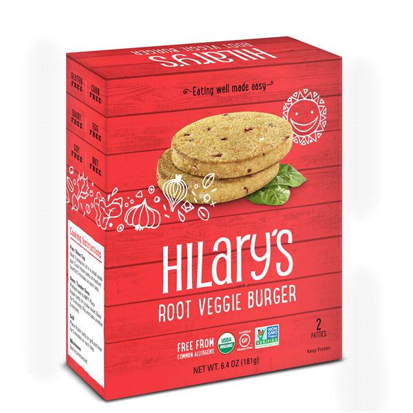 slide 1 of 1, Hilary's Root Veggie Burger, 2 ct; 6.4 oz