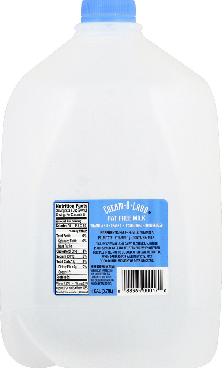 slide 6 of 6, Cream-O-Land Skim Milk, 128 fl oz