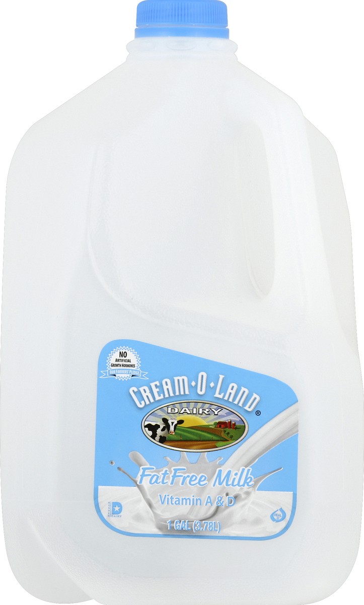 slide 1 of 6, Cream-O-Land Skim Milk, 128 fl oz