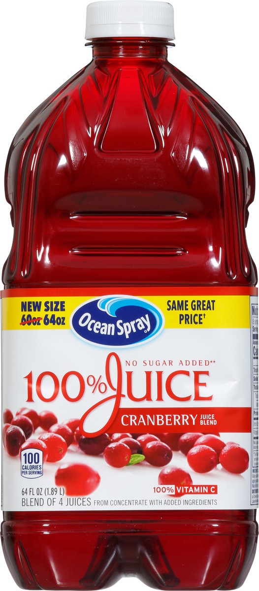 slide 13 of 13, Ocean Spray Cranberry 100% Juice 64 fl oz, 60 fl oz
