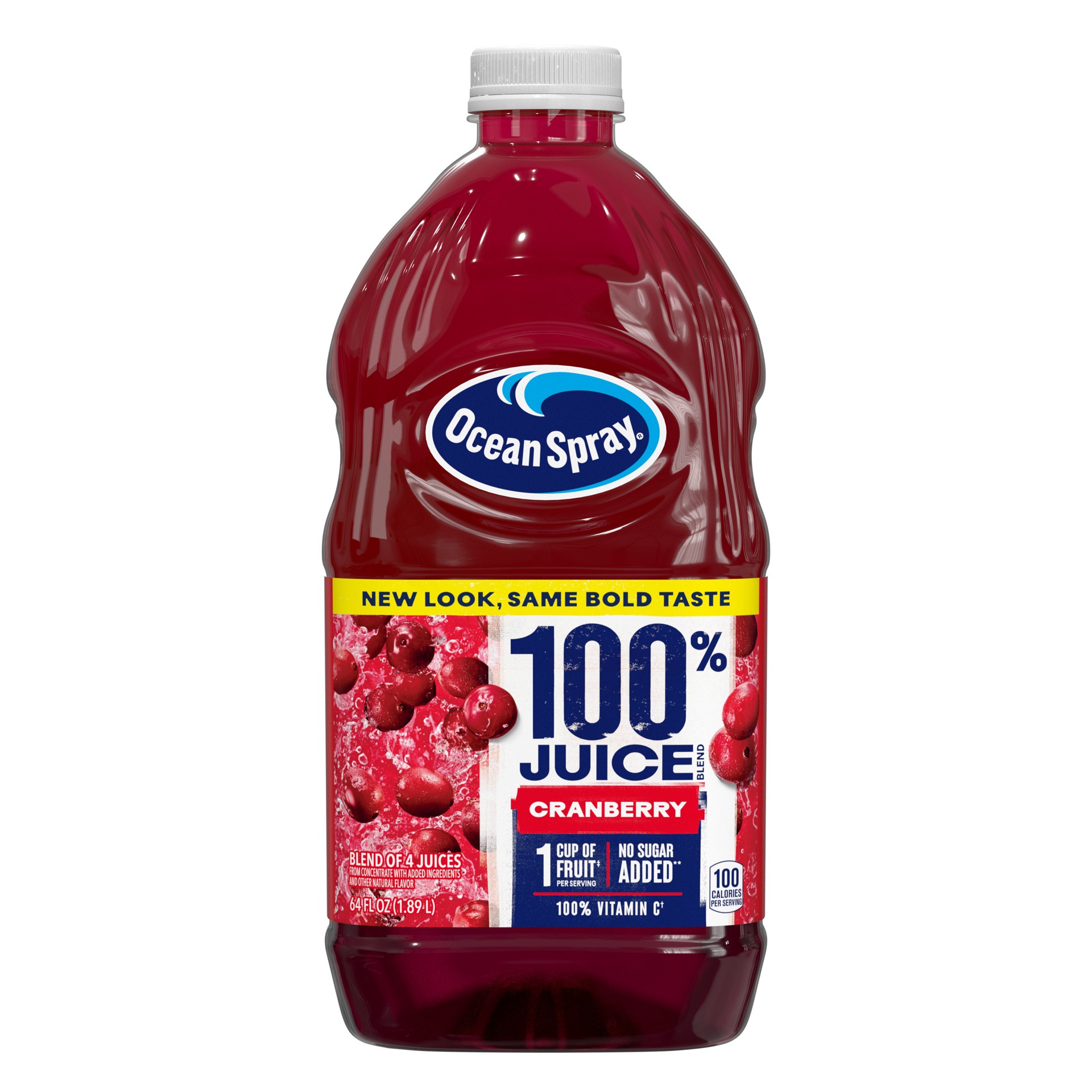 slide 1 of 13, Ocean Spray 100% Juice Cranberry Juice Blend, 64 Fl Oz Bottle, 64 oz