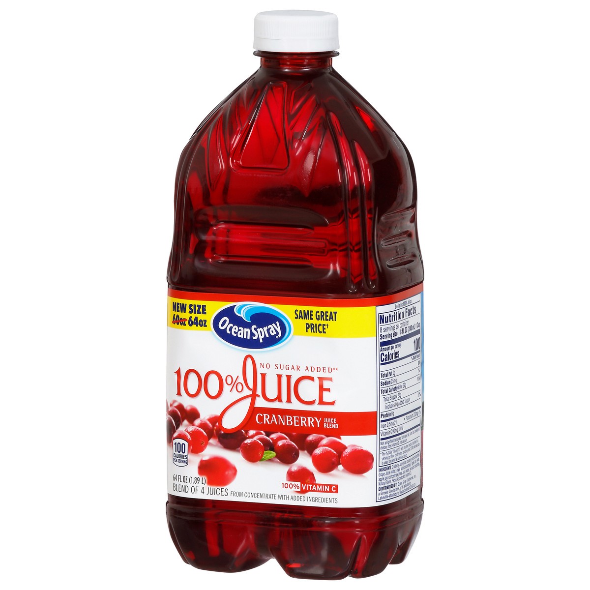slide 7 of 13, Ocean Spray Cranberry 100% Juice 64 fl oz, 60 fl oz
