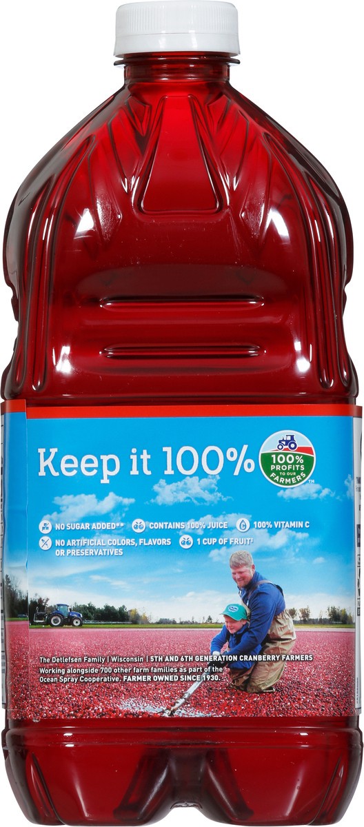 slide 9 of 13, Ocean Spray Cranberry 100% Juice 64 fl oz, 60 fl oz
