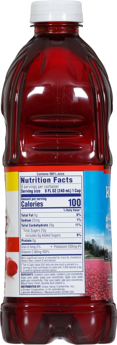 slide 11 of 13, Ocean Spray Cranberry 100% Juice 64 fl oz, 60 fl oz