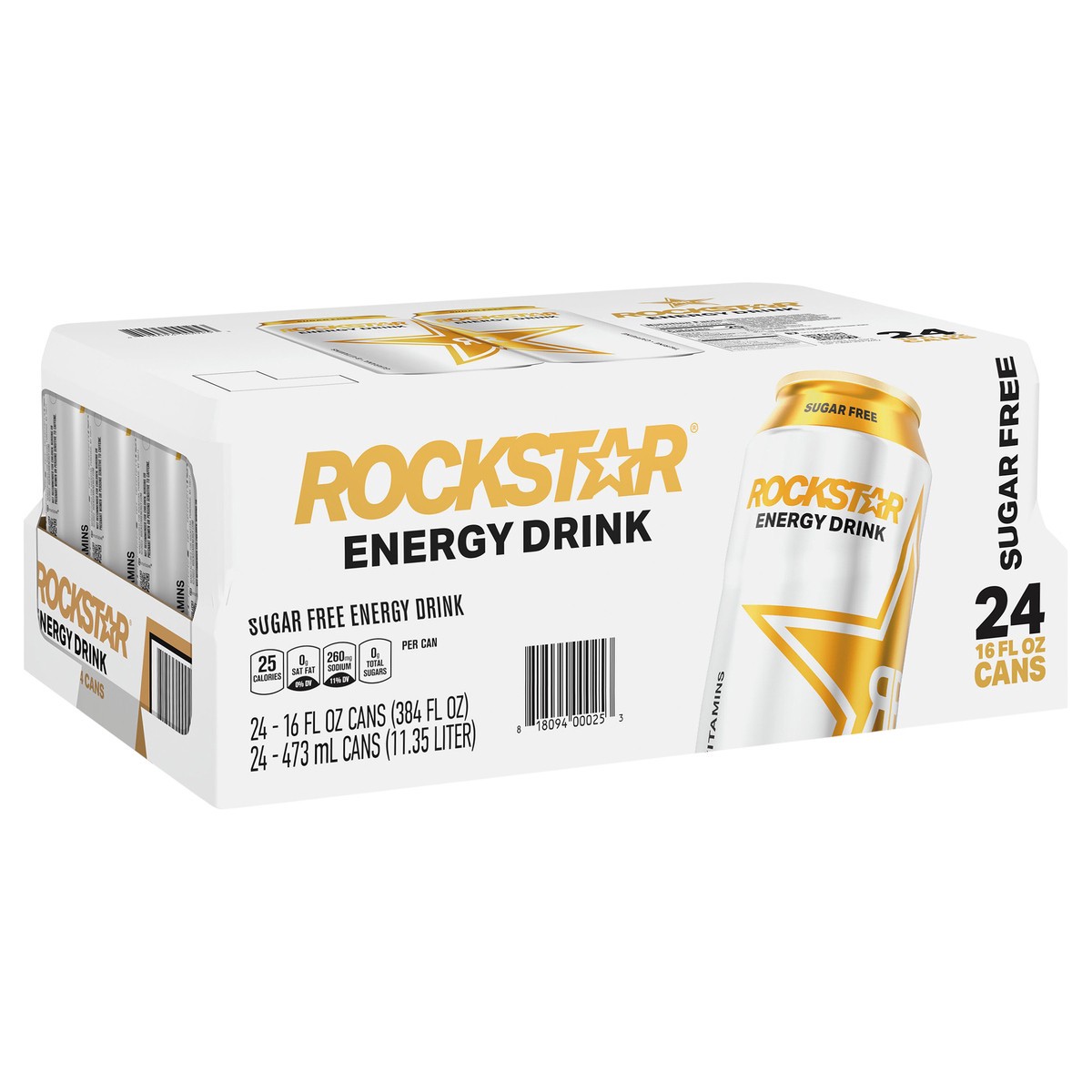 slide 2 of 9, Rockstar Energy Rockstar Sugar-Free Diet Energy Drink, 16 oz