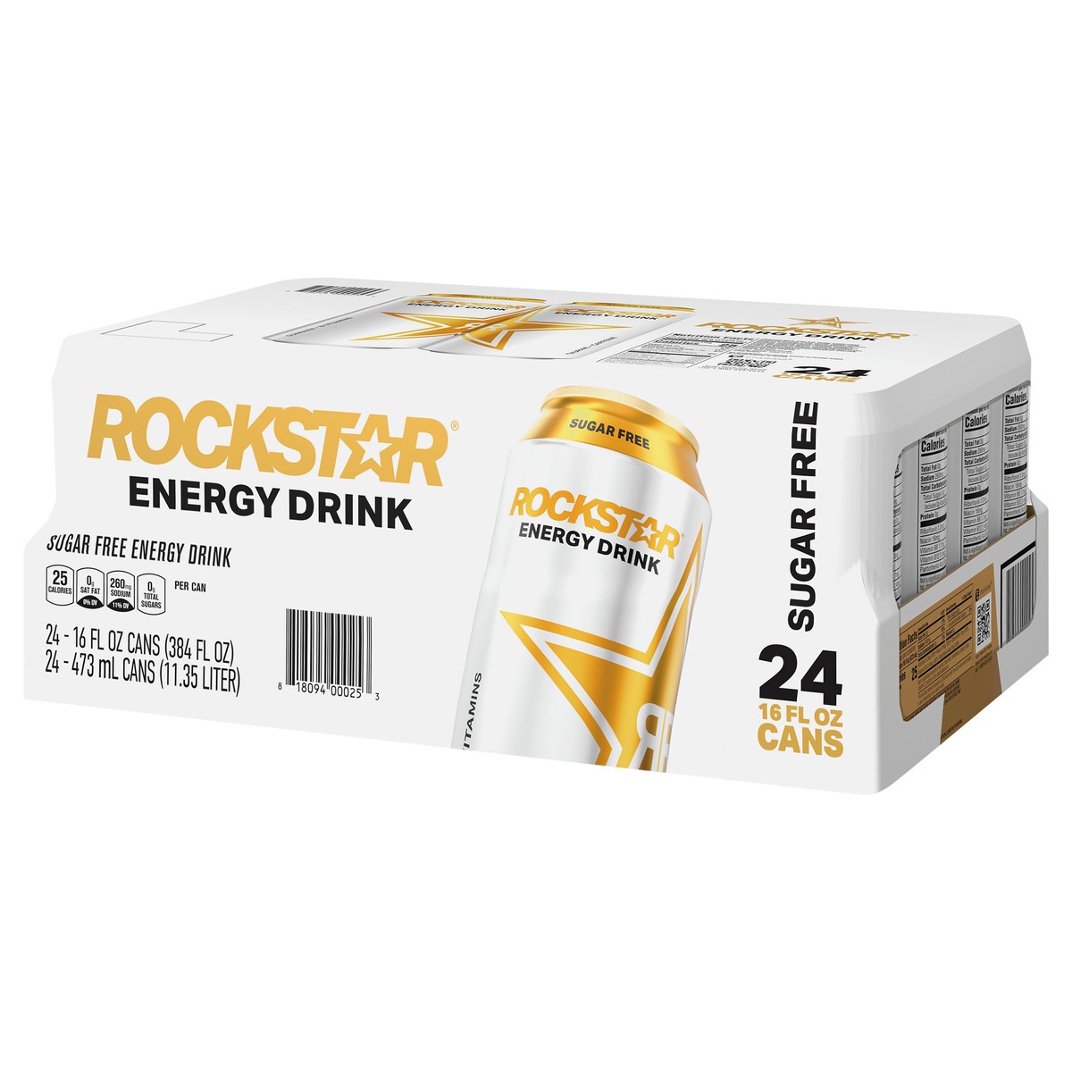 slide 3 of 9, Rockstar Energy Rockstar Sugar-Free Diet Energy Drink, 16 oz