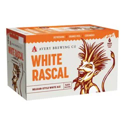 Avery Brewing White Rascal Belgian-Style White Ale 6 Pack 12 fl oz Cans