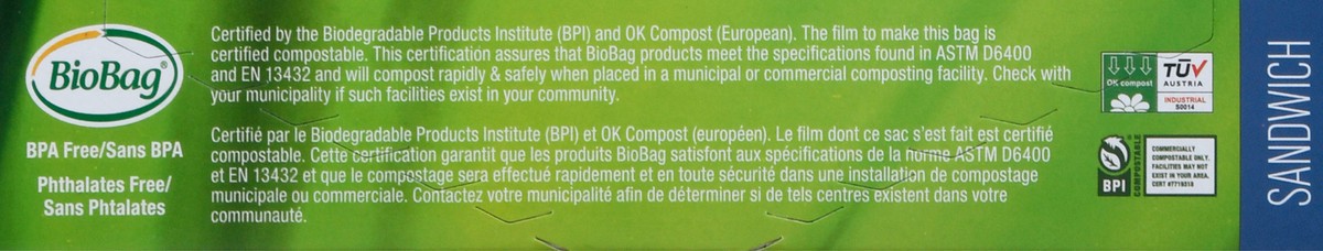 slide 7 of 11, BioBag Biogroupusa, Inc. Biobag Resealable Sandwich Bags, 25 ct