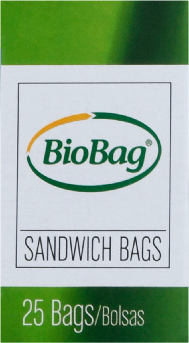 slide 10 of 11, BioBag Biogroupusa, Inc. Biobag Resealable Sandwich Bags, 25 ct