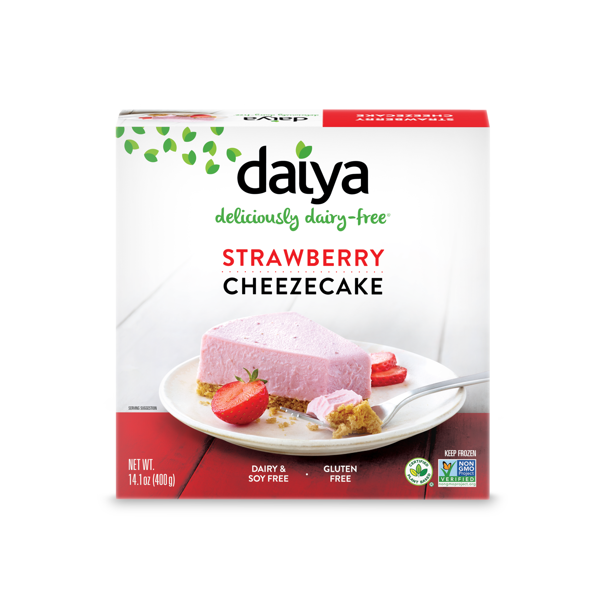 slide 1 of 9, Daiya Dairy Free Strawberry Cheesecake Dessert - 14.1 oz, 14.1 oz