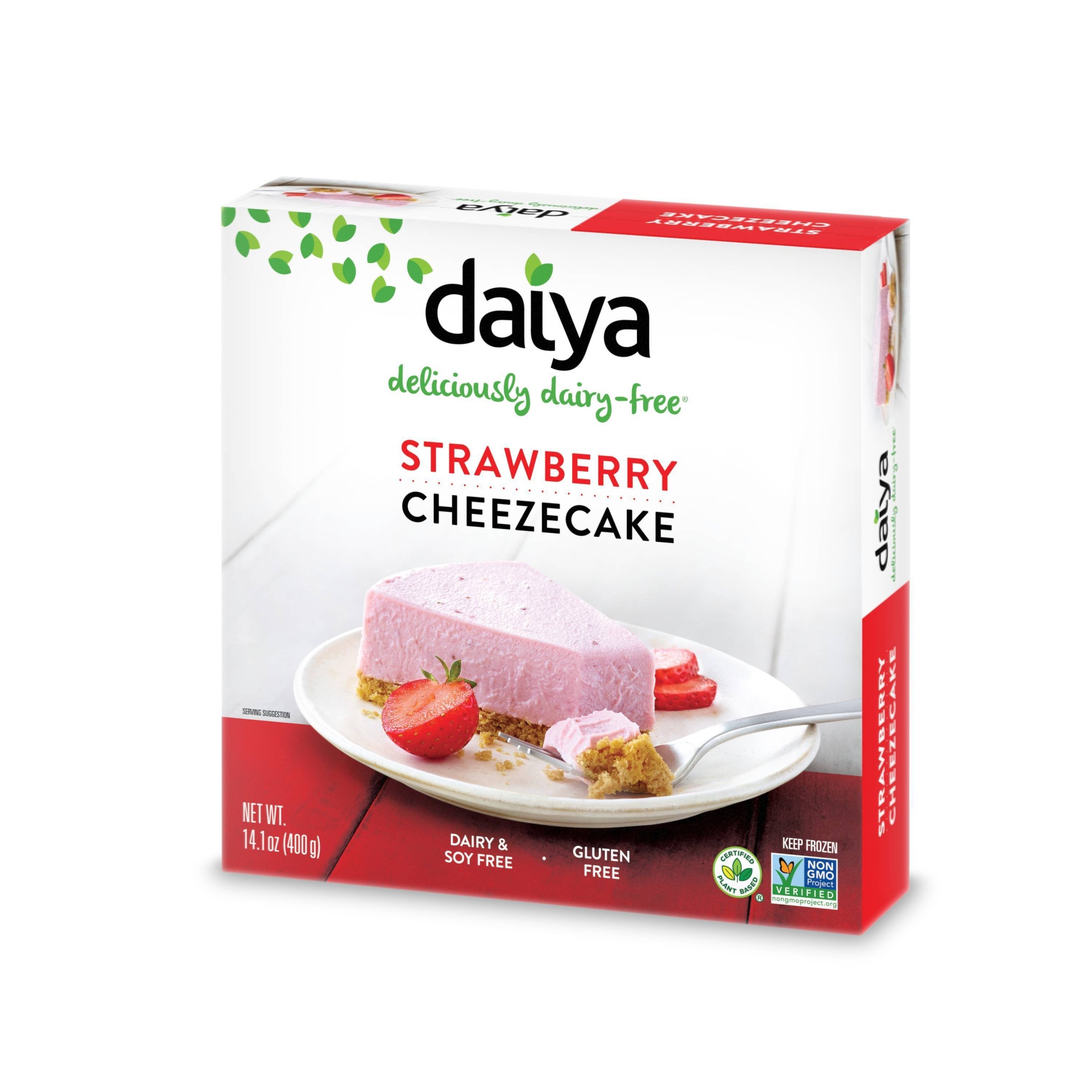 slide 1 of 3, Daiya Deliciously Dairy Free Cheezecake Strawberry, 14.1 oz