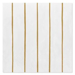 American Greetings All Occasion Lunch Napkins Gold Stripes, 20-Count