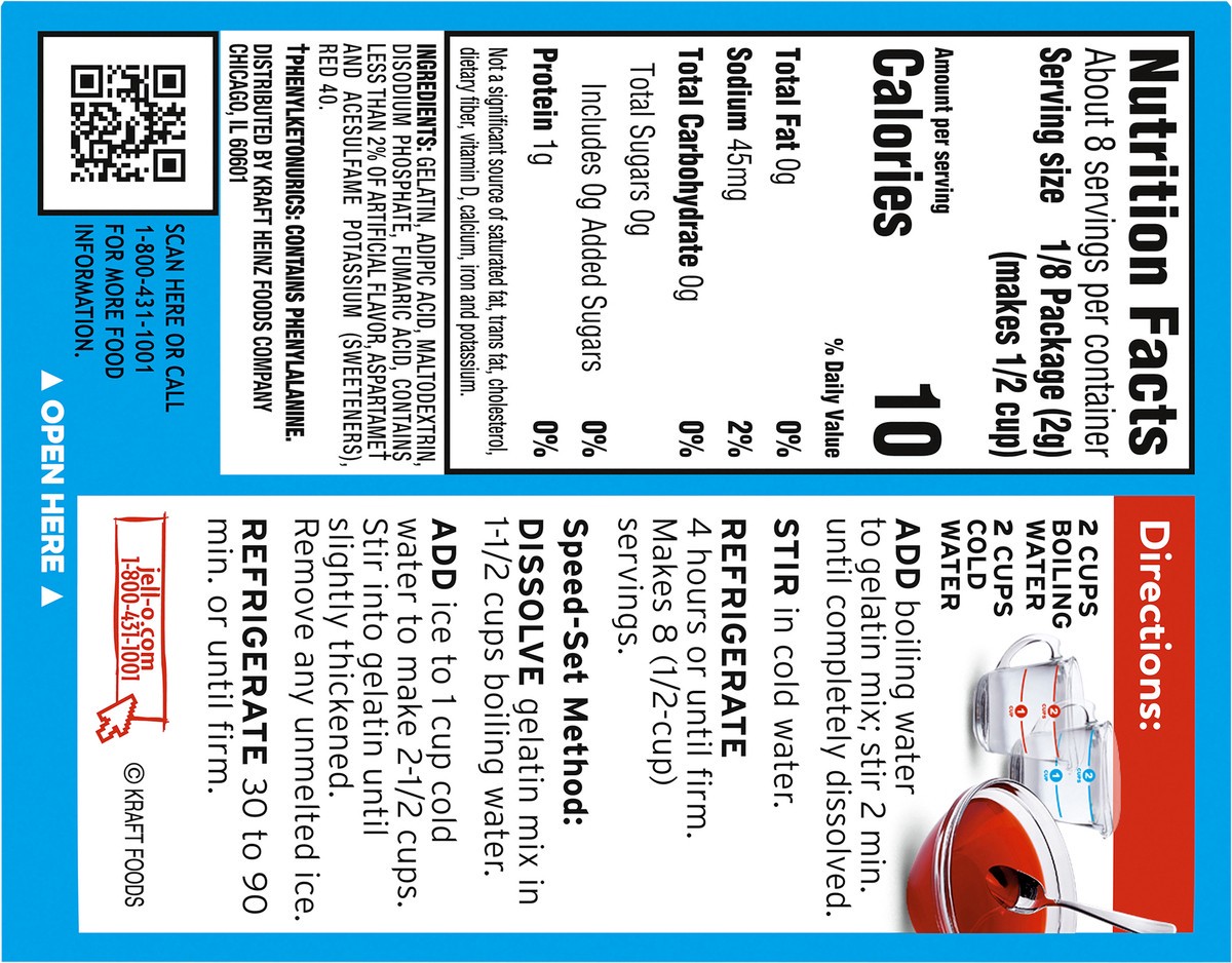 slide 9 of 9, Jell-O Strawberry Banana Artificially Flavored Zero Sugar Low Calorie Gelatin Dessert Mix, Family Size, 0.6 oz Box, 0.6 oz