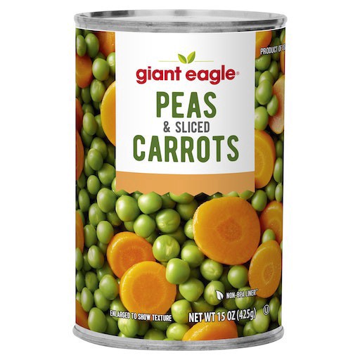 slide 1 of 1, Giant Eagle Peas & Sliced Carrots - 15 oz, 15 oz