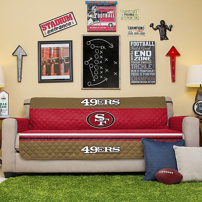 slide 2 of 2, NFL San Francisco 49ers Sofa Cover, 1 ct