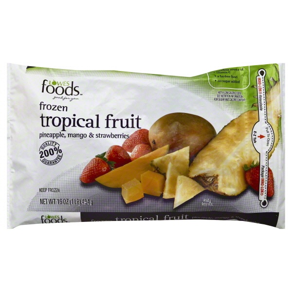 slide 1 of 1, Lowes Foods Frozen Fruit Tropical Fruit, 16 oz