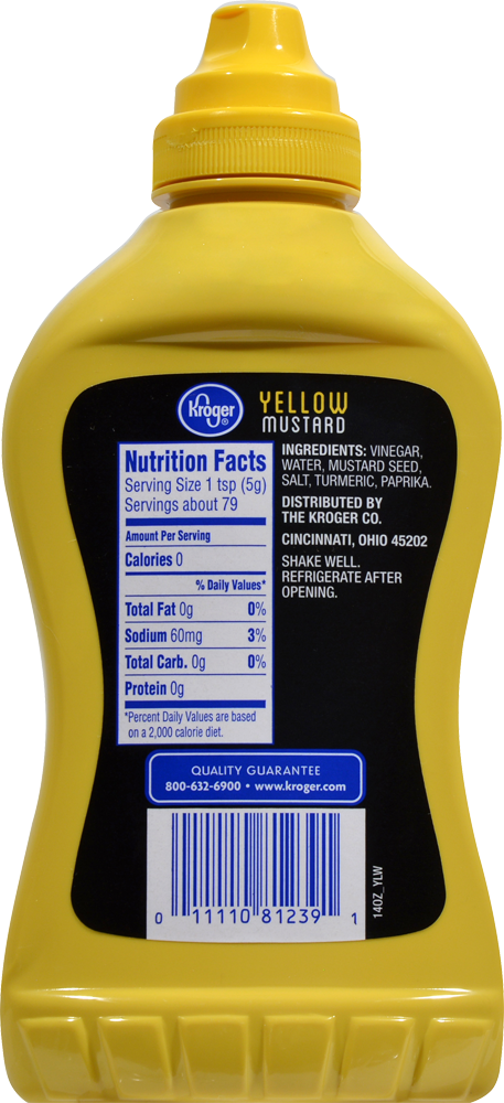 slide 2 of 4, Kroger Yellow Mustard, 14 oz