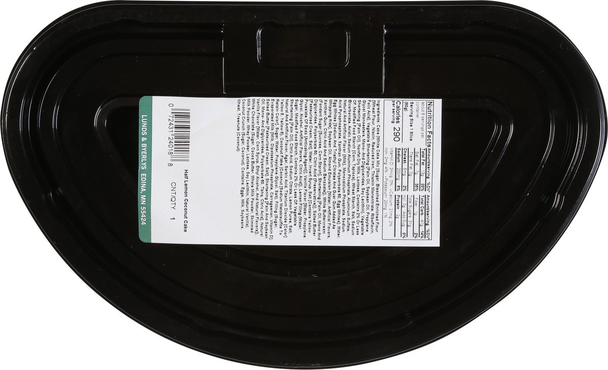 slide 4 of 9, Lunds & Byerlys Half Lemon Coconut Cake 12.0 oz, 1 ct