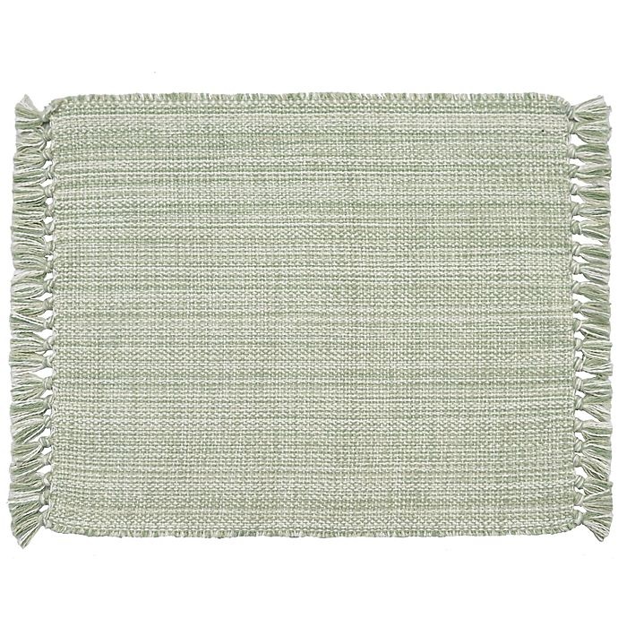 slide 1 of 1, Bee & Willow Home Fringed Placemats - Mint, 4 ct