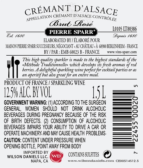 slide 7 of 10, Pierre Sparr Cremant D'Alsace Brut Rose 750 ml, 750 ml