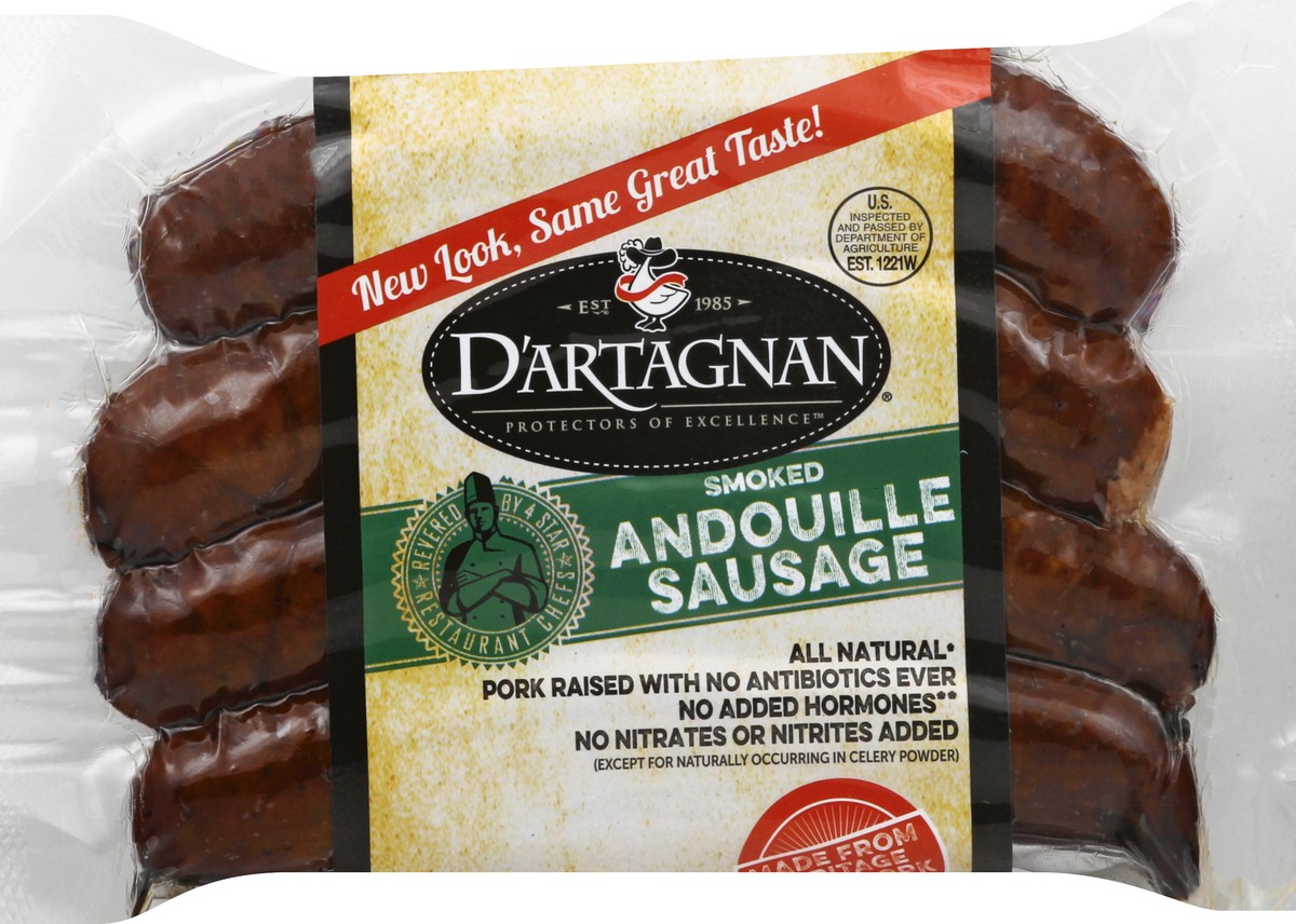 slide 7 of 9, D'Artagnan Andouille Sausage - 12 OZ, 12 oz
