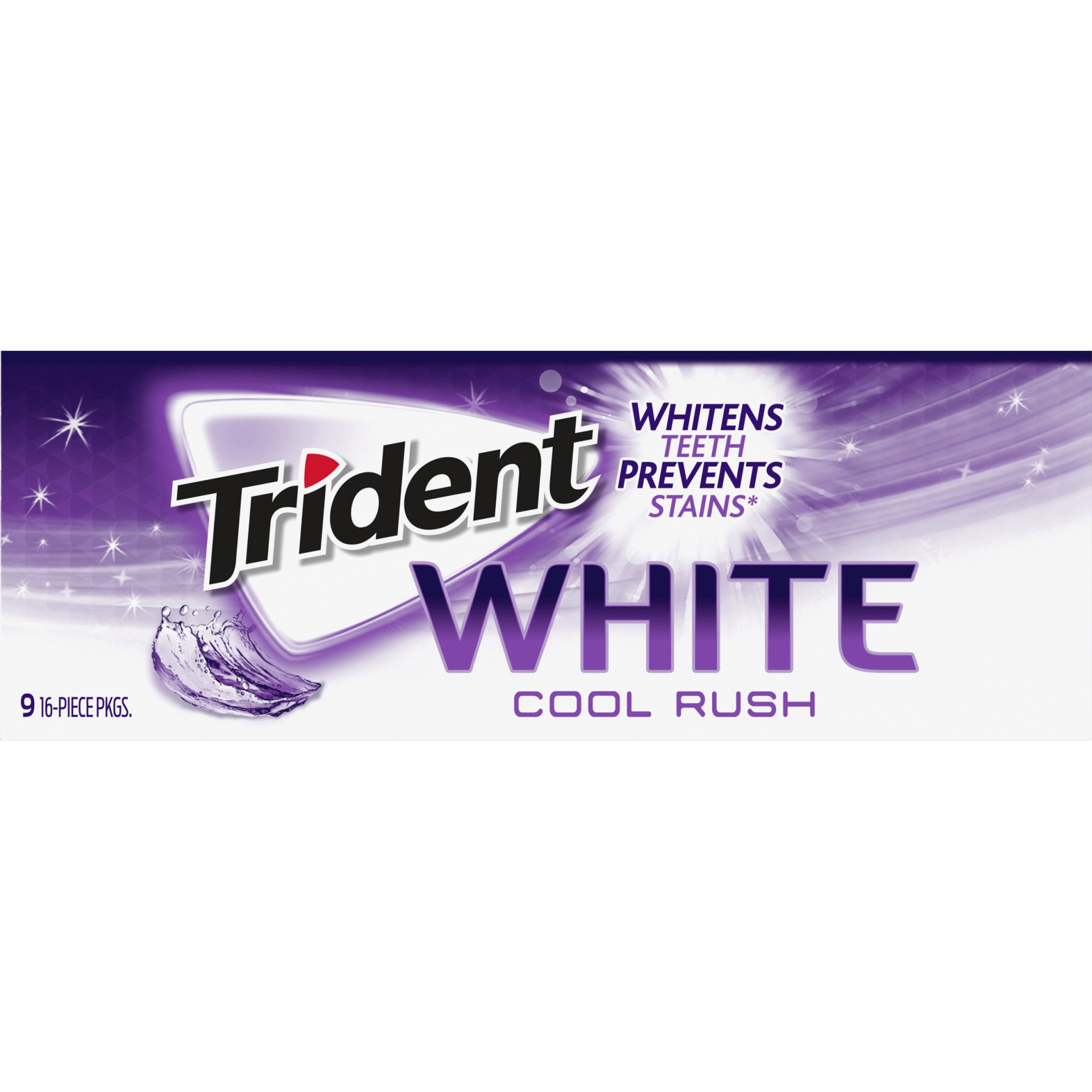 slide 4 of 8, Trident White Cool Sugar Free Gum, 9 ct