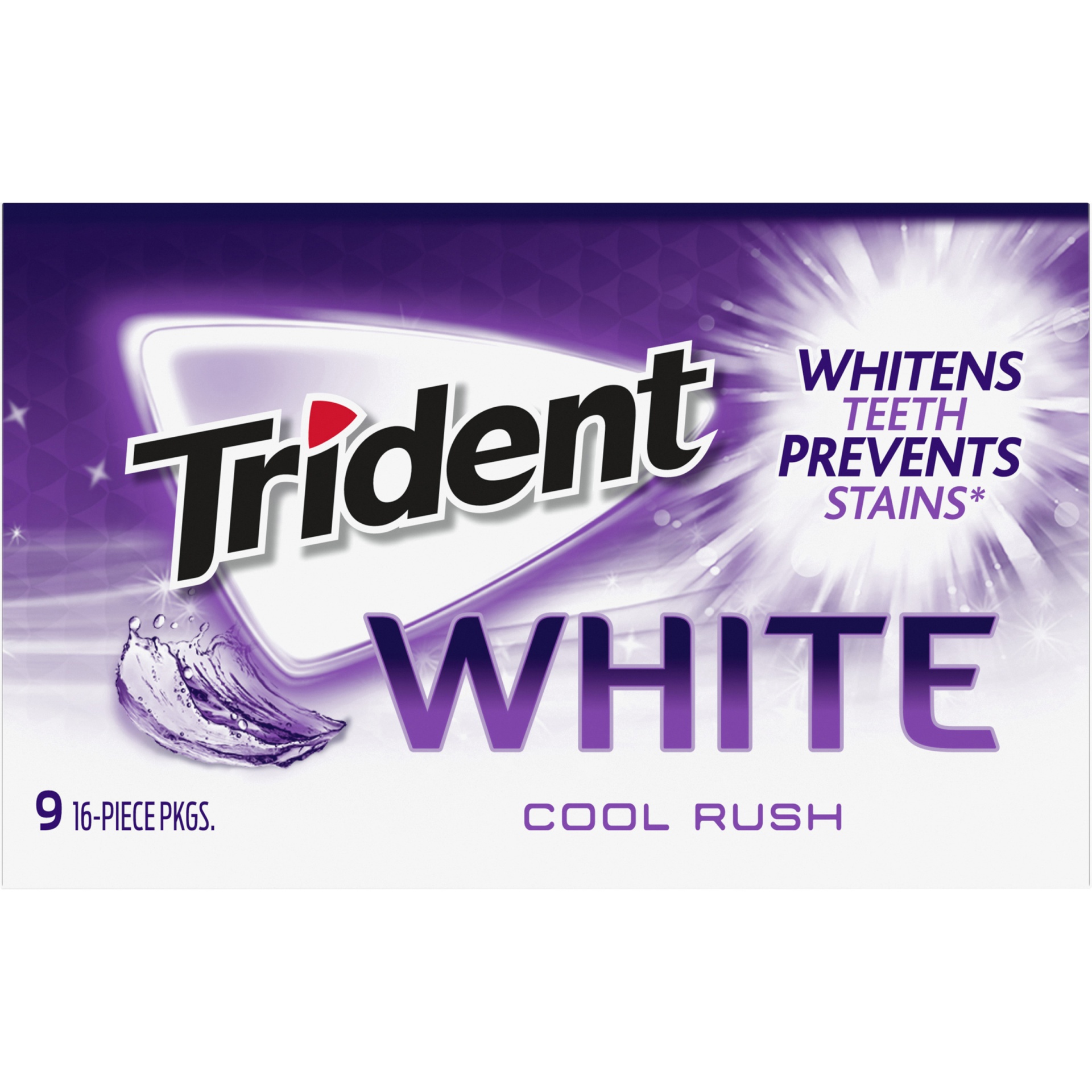 slide 6 of 8, Trident White Cool Sugar Free Gum, 9 ct