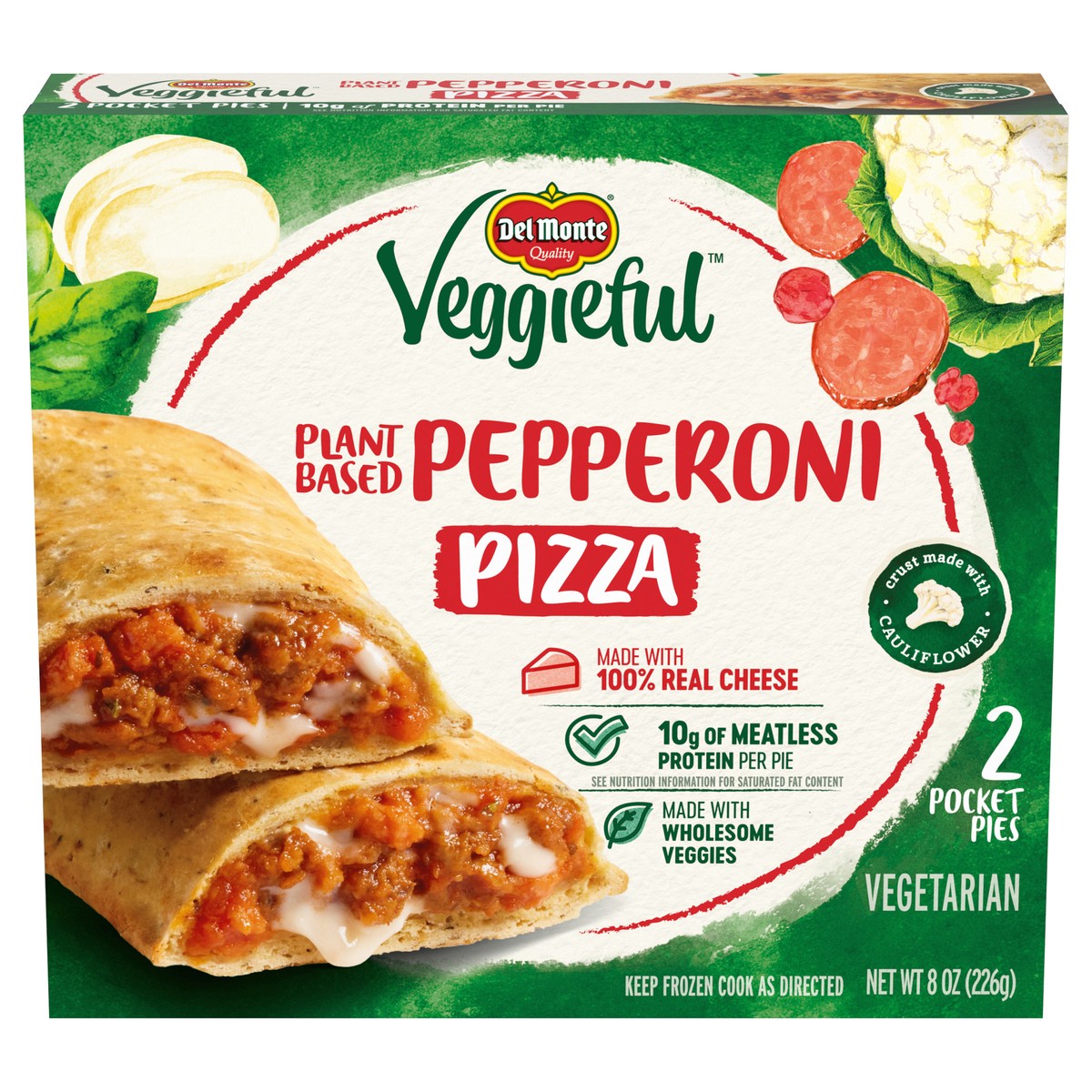 slide 1 of 11, Veggieful Plant Based Pepperoni Pizza Pocket Pies, Box, 2 ct