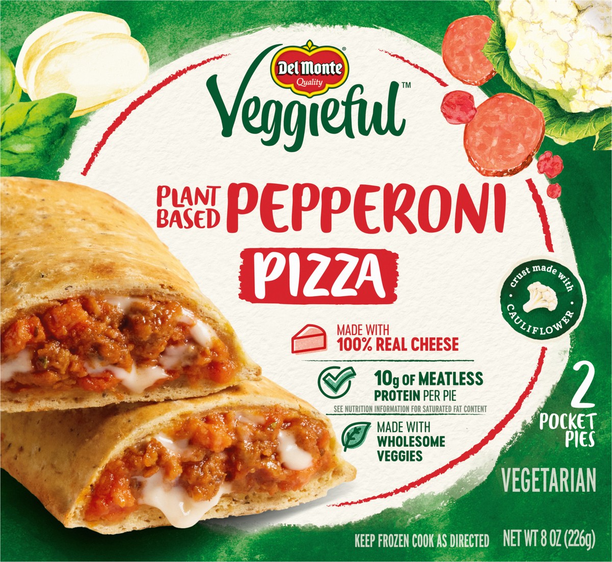 slide 2 of 11, Veggieful Plant Based Pepperoni Pizza Pocket Pies, Box, 2 ct