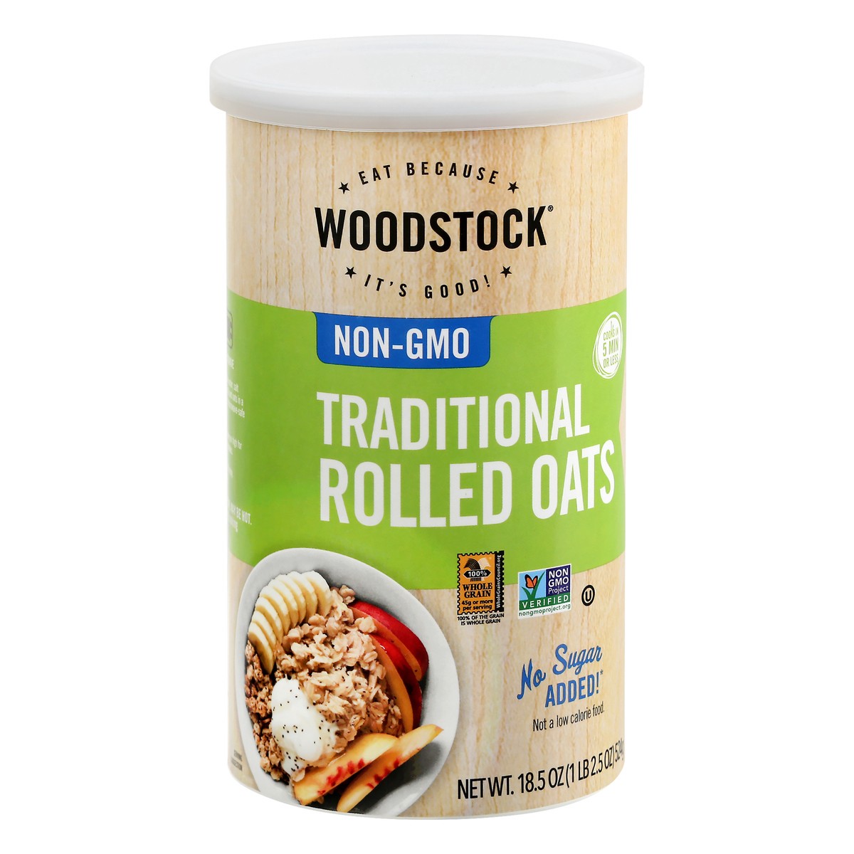 slide 2 of 13, Woodstock Traditional Rolled Oats 18.5 oz, 18.5 oz