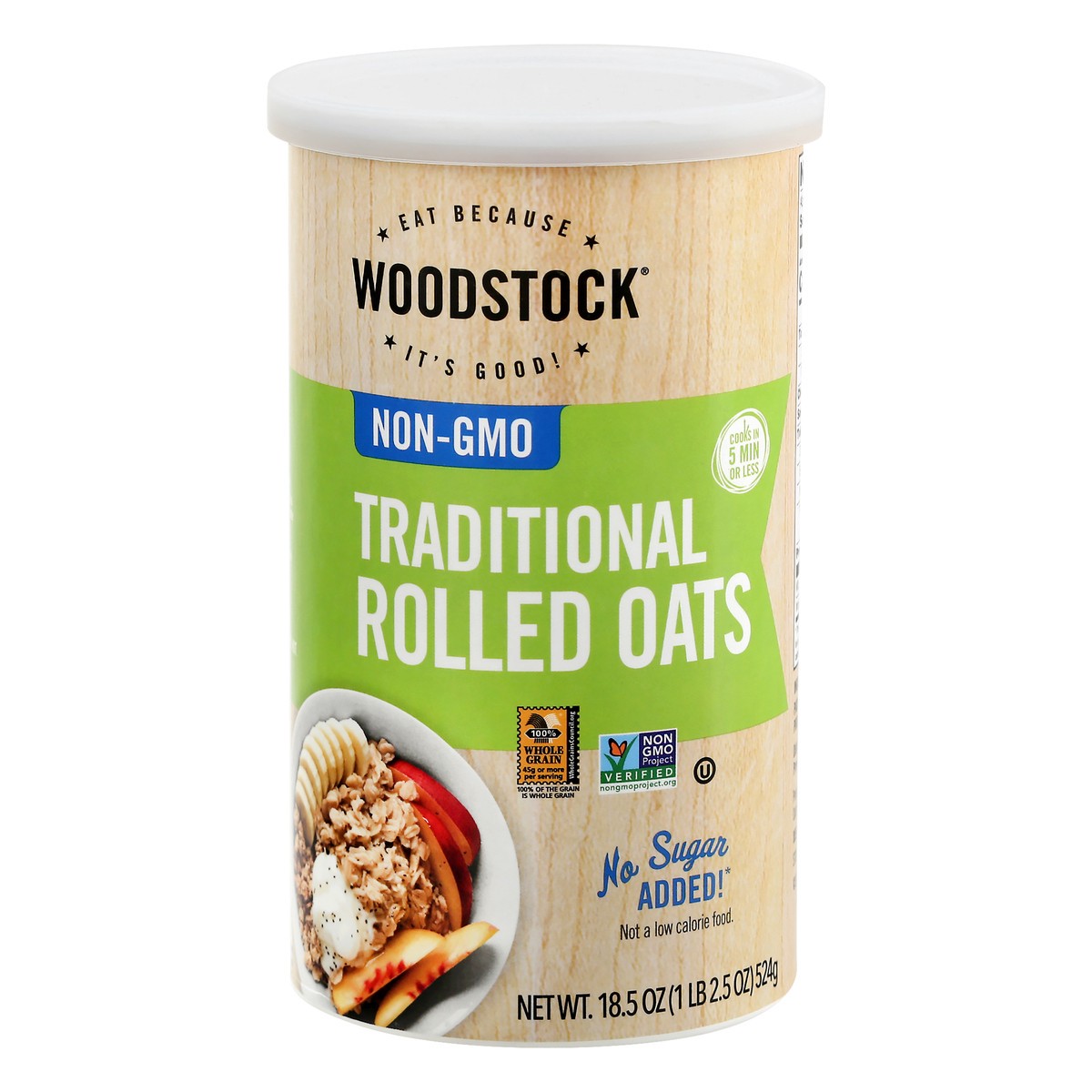 slide 12 of 13, Woodstock Traditional Rolled Oats 18.5 oz, 18.5 oz