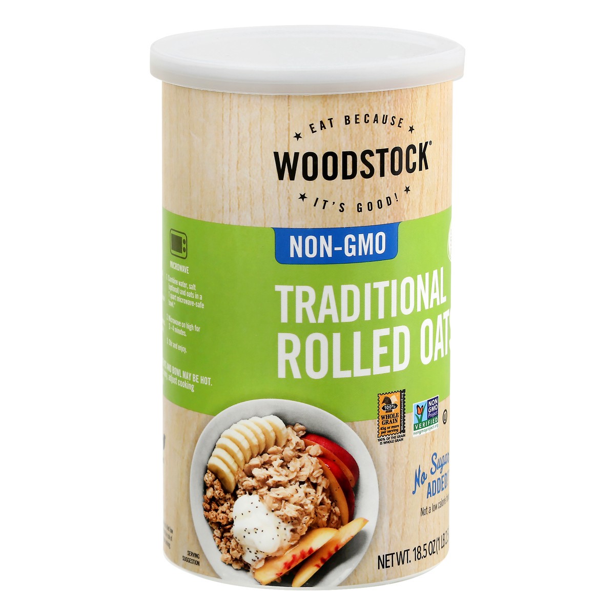 slide 10 of 13, Woodstock Traditional Rolled Oats 18.5 oz, 18.5 oz