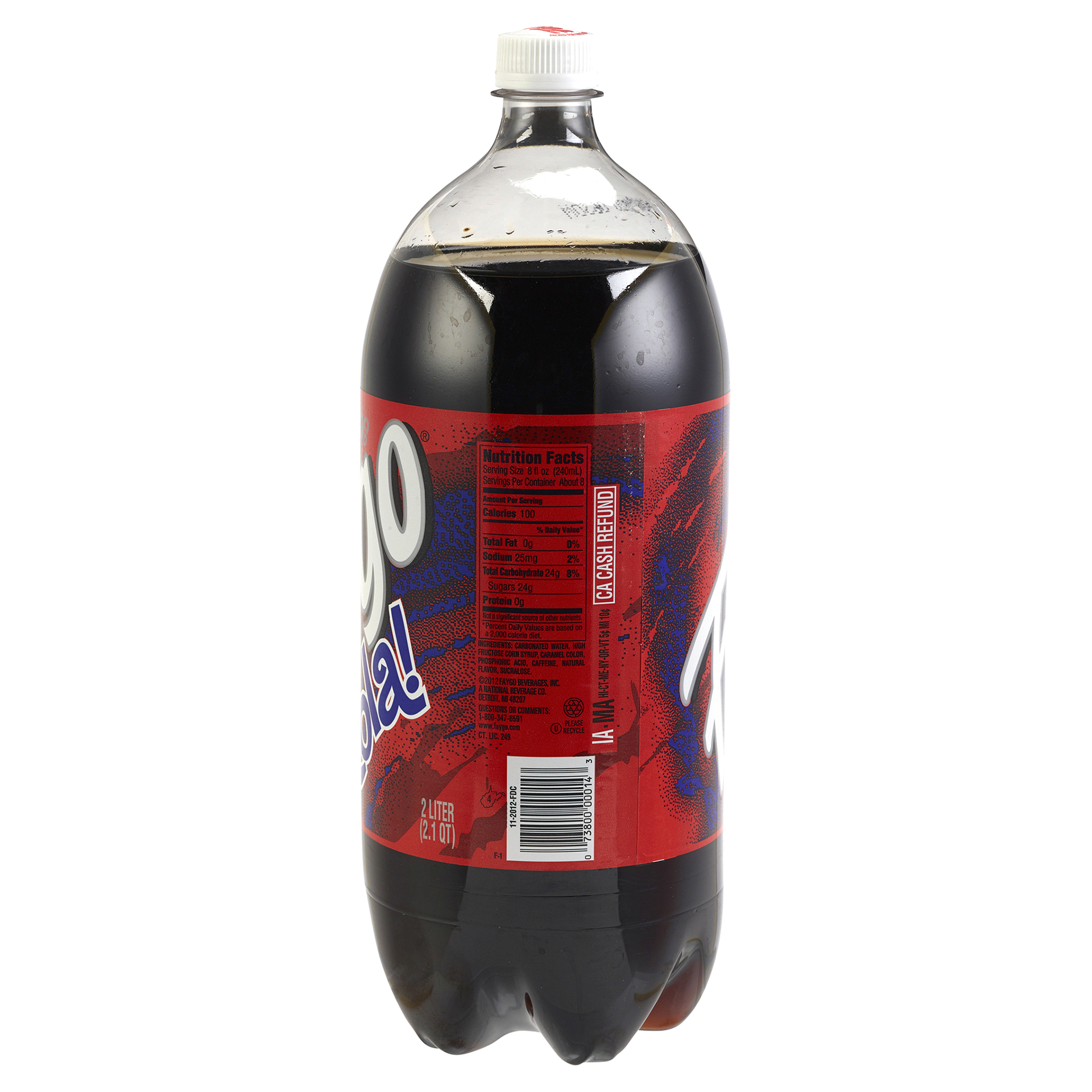 slide 5 of 5, Faygo Cola bottle, 67.6 oz