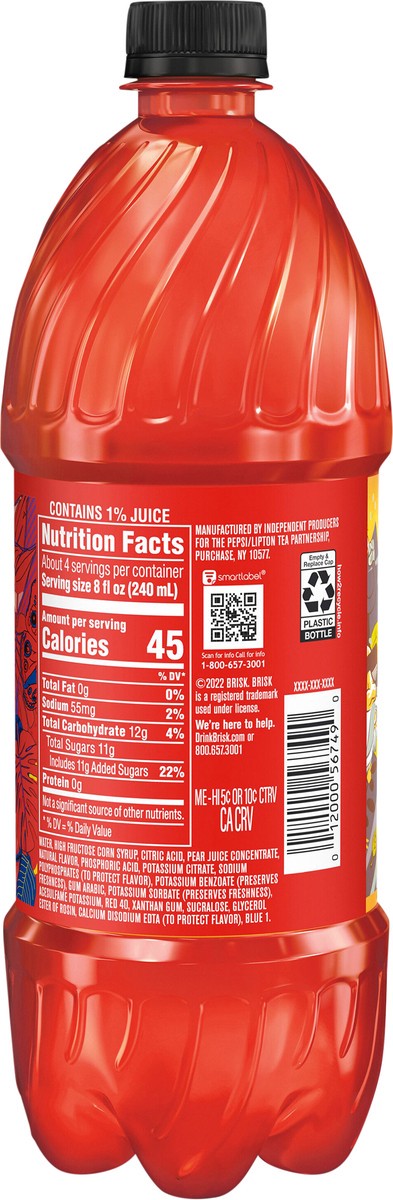 slide 6 of 8, Brisk Juice Drink, Fruit Punch, 1.05 qt