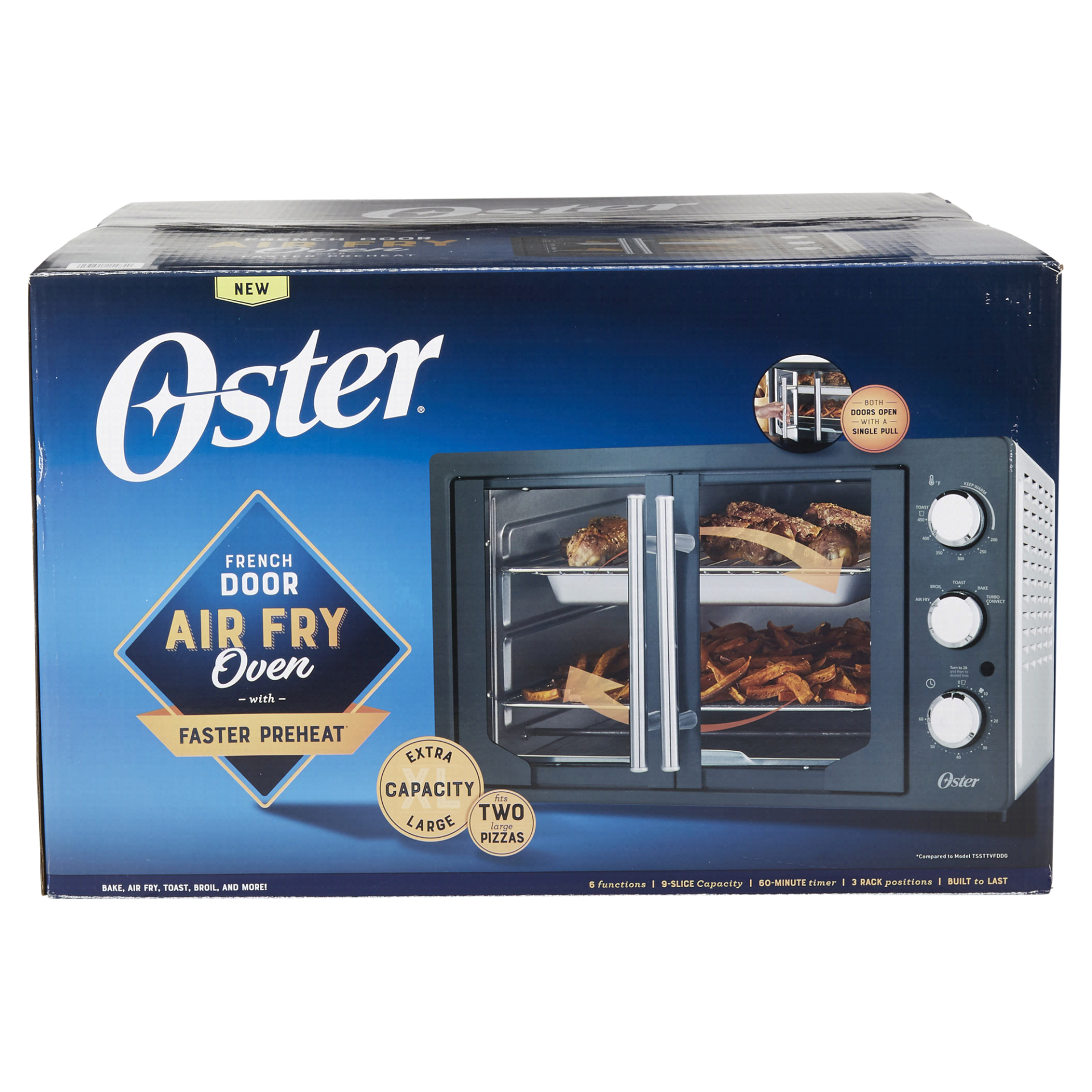 slide 1 of 1, Oster French Door Air Fry Oven, 1 ct
