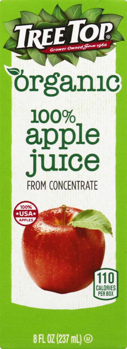 slide 5 of 6, Tree Top Organic 100 Apple Juice Aseptic Pack, 8 fl oz