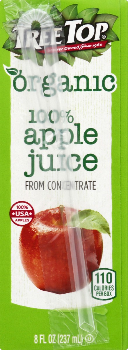 slide 6 of 6, Tree Top Organic 100 Apple Juice Aseptic Pack, 8 fl oz