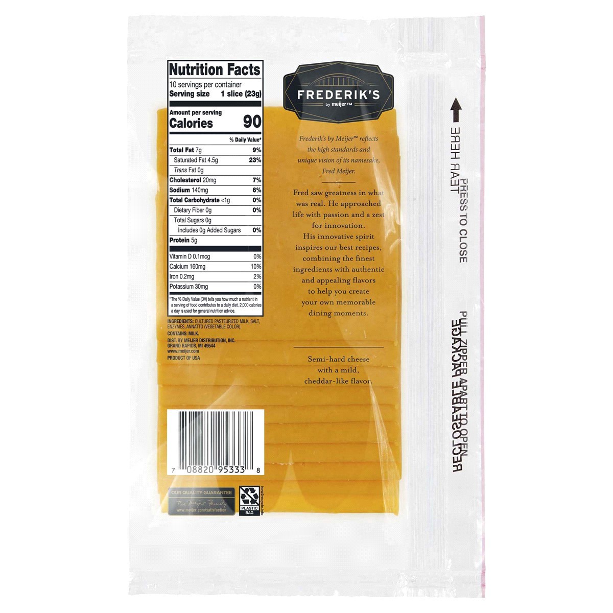 slide 4 of 5, FREDERIKS BY MEIJER Frederik's by Meijer Natural Colby Jack Deli Style Cheese Slices, 8 oz, 8 oz