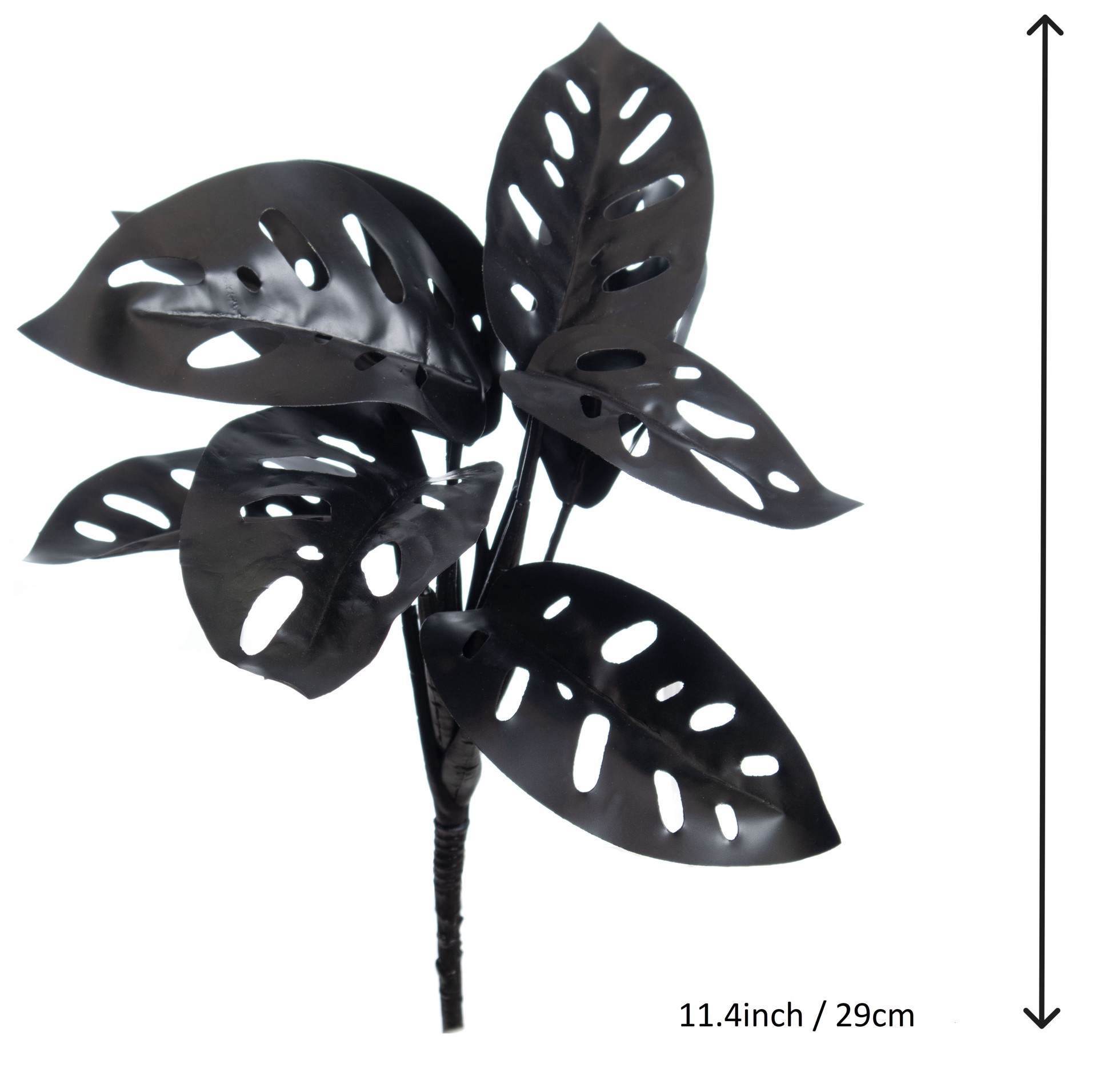 slide 3 of 3, 11.75" Black Broken Heart Monstera Bush By Ashland, 11.75 in