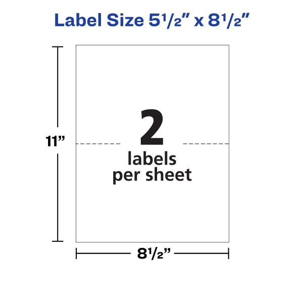 slide 8 of 9, Avery Trueblock White Laser Shipping Labels, Internet, 5126, 200 ct; 5.5 in x 8.5 in