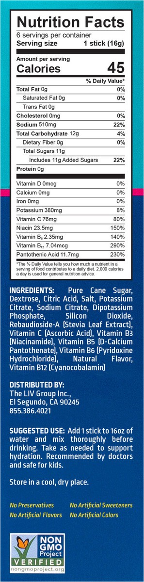 slide 8 of 11, Liquid I.V. Hydration Multiplier Electrolyte Powder Packet Drink Mix, Passion Fruit- 3.38 oz, 6 ct