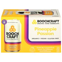 BoochCraft Orange Pomegranate Hard Kombucha - 6 pk / 12 fl oz Cans