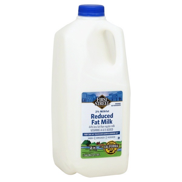 slide 1 of 1, First Street 2% Reduced Fat Milk, 64 oz